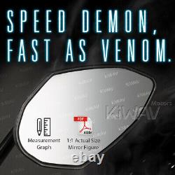 10mm Universal Black Venom Mirror For Honda Xrv 750 Africa Twin Vf 1000
