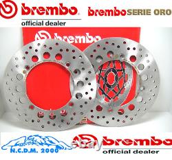 2 Brembo Gold Series Front Brake Discs for Honda 750 XRV Africa Twin 1990-2003