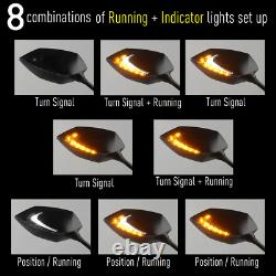 2tone Led Mirrors Amber + White 10mm For Honda Xrv 750 Africa Twin Vf 1000