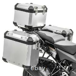 Alu + Topcase Suitcases For Honda Africa Twin Xrv 750 / 650 Gx38-45 Silver