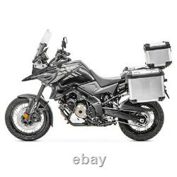 Alu + Topcase Suitcases For Honda Africa Twin Xrv 750 / 650 Gx38-45 Silver