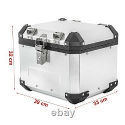 Alu + Topcase Suitcases For Honda Africa Twin Xrv 750 / 650 Gx38-45 Silver