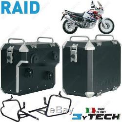 Aluminum Cases Black Mytech 41 + 47 Lt Honda Xrv 750 Africa Twin 1993-2003