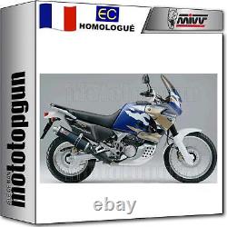 Approved silent oval carbon muffler MIVV for Honda XRV 750 Africa Twin 1996 96