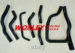 BLACK Silicone Radiator Hose Kits for HONDA XRV750 XRV 750 AFRICA TWIN 7 Pieces