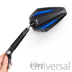 Black-blue Achilles Rearview Mirror For Honda Xrv 750 Africa Twin Vf 1000