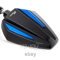 Black-blue Achilles Rearview Mirror For Honda Xrv 750 Africa Twin Vf 1000