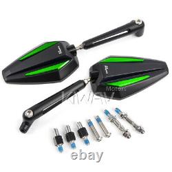 Black-green Achilles Rearview Mirror For Honda Xrv 750 Africa Twin Vf 1000