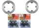 Front Disc Pair Ng Ebc Brake Pads Honda Xrv 750 Africa Twin 1990/1992