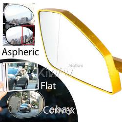 Gold Motoving Mirrors Cleaver Style For Honda Xrv 750 Africa Twin Vf 1000