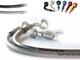 Honda Xrv 750 Africa Twin 93/03 Pair Of Front Braided Brake Lines, Carbon Finish