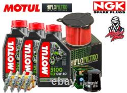Honda XRV Africa Twin 650 1988–1990 Service Kit / Oil Change Motul 5100 10W40 Air Filter Spark Plugs