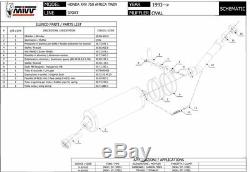 Honda Xrv 750 Africa Twin 1997 1998 Pot MIVV Oval Titanium Exhaust Approved