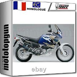 MIVV Homologated Exhaust Pot Oval Carbon Honda XRV 750 Africa Twin 2000 00