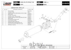 MIVV Homologated Exhaust Pot Oval Carbon Honda XRV 750 Africa Twin 2000 00