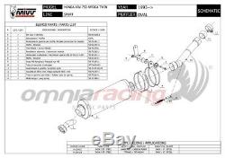 MIVV Oval Pot D'exhaust Approves Titanium Xrv750 Honda Africa Twin 1996 96