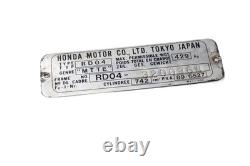 Registration certificate, license plate, chassis document Honda XRV 750 Africa