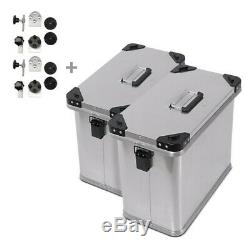 Suitcases Side Aluminum 2x34l + 16mm Kit For Honda Africa Twin Xrv 650/750