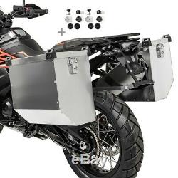 Suitcases Side Aluminum 2x36l + 16mm Kit For Honda Africa Twin Xrv 650/750