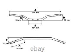 TRW Moto Cross Mid-High Aluminum Handlebars for Honda XRV 750 Africa Twin with ABE
