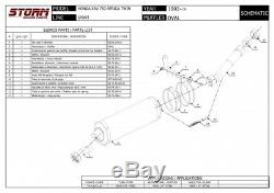 Xrv 750 Africa Twin Honda 1995 1996 Storm By Pot Exhaust MIVV Oval Approved