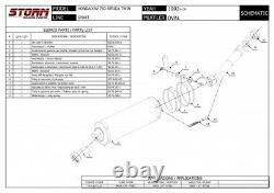 Xrv 750 Africa Twin Honda 2001 2002 Storm By MIVV Pot Escape Oval Approved