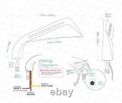 AXE chromé rétroviseurs LED Clignotant pour honda xrv 750 africa twin VF 1000