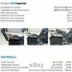 Aluminium Cases Black Mytech 41 + 47 Lt Honda 750 XRV Africa Twin 1993-2003