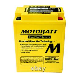 Batterie Préchargé MOTOBATT MBTX14AU Honda XRV Africa Twin 650 19881989