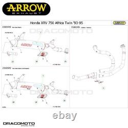 Collecteur HONDA XRV 750 AFRICA TWIN 1993 1994 ARROW RC