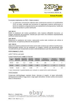 Kit De Filtre À Huile Bardahl XT4R 10W60 Pour Honda XRV650 Africa Twin 19881990