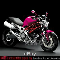 Rétros moto Missie rose + carbone blanc pour honda xrv 750 africa twin VF 1000